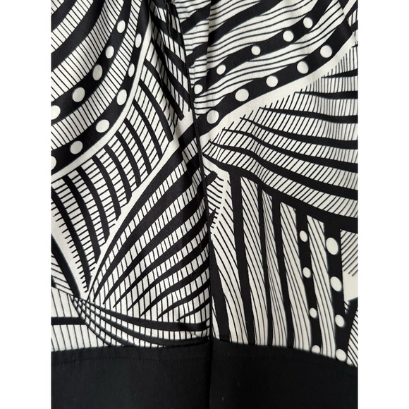 The Limited Womens Ladies Black White Cap Sleeve Knee Length Dress Size 12 - Picture 7 of 15